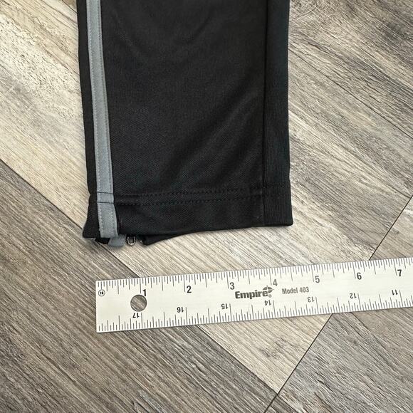 Adidas Climacool Black Gray Mens S 3-Striped Fleece Trackpants Jogger Tapered - Picture 14 of 14